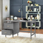Bureau Margo à 2 tiroirs, style moderne du milieu du siècle, de Simple Living