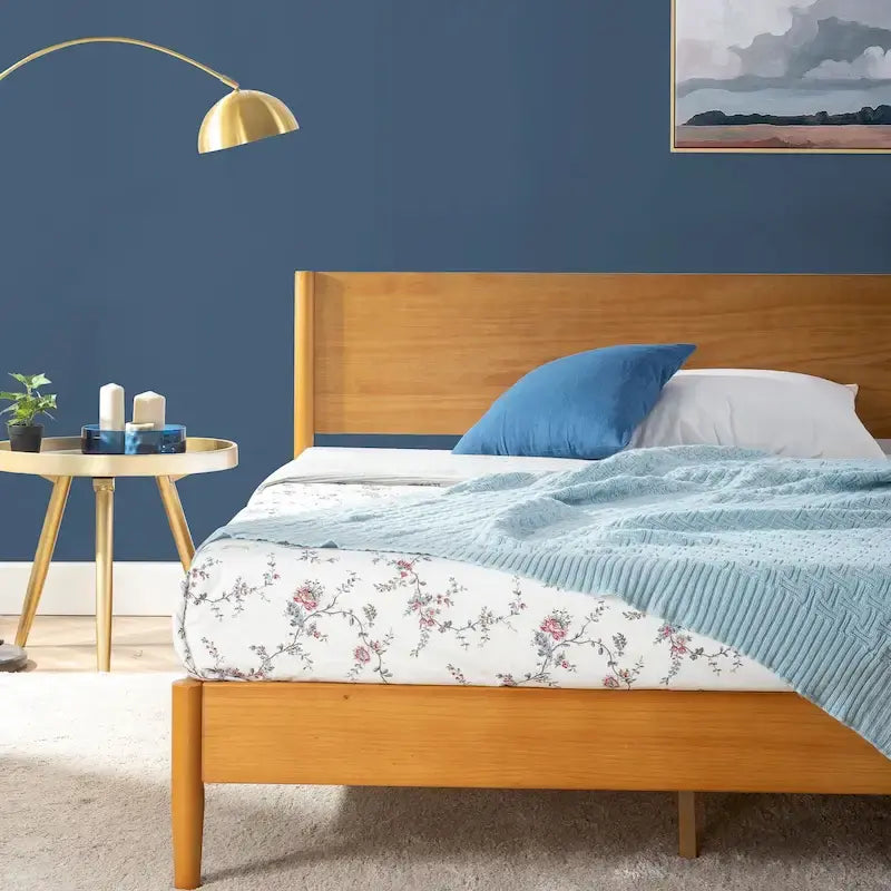 Cadre de lit plateforme en bois Priage par ZINUS, style Mid Century