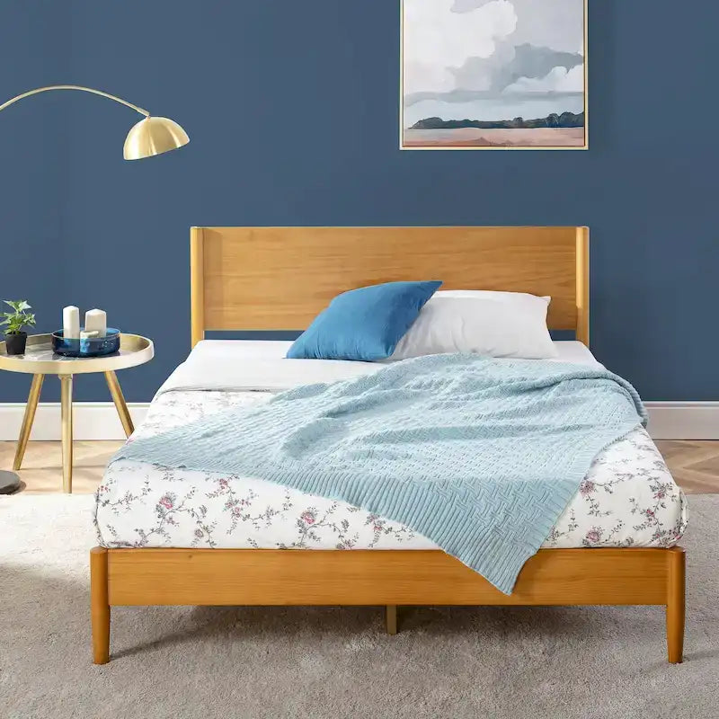 Cadre de lit plateforme en bois Priage par ZINUS, style Mid Century