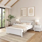 Lit plateforme Queen classique en bois véritable Plank and Beam