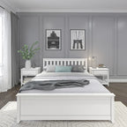 Lit plateforme Queen classique en bois véritable Plank and Beam