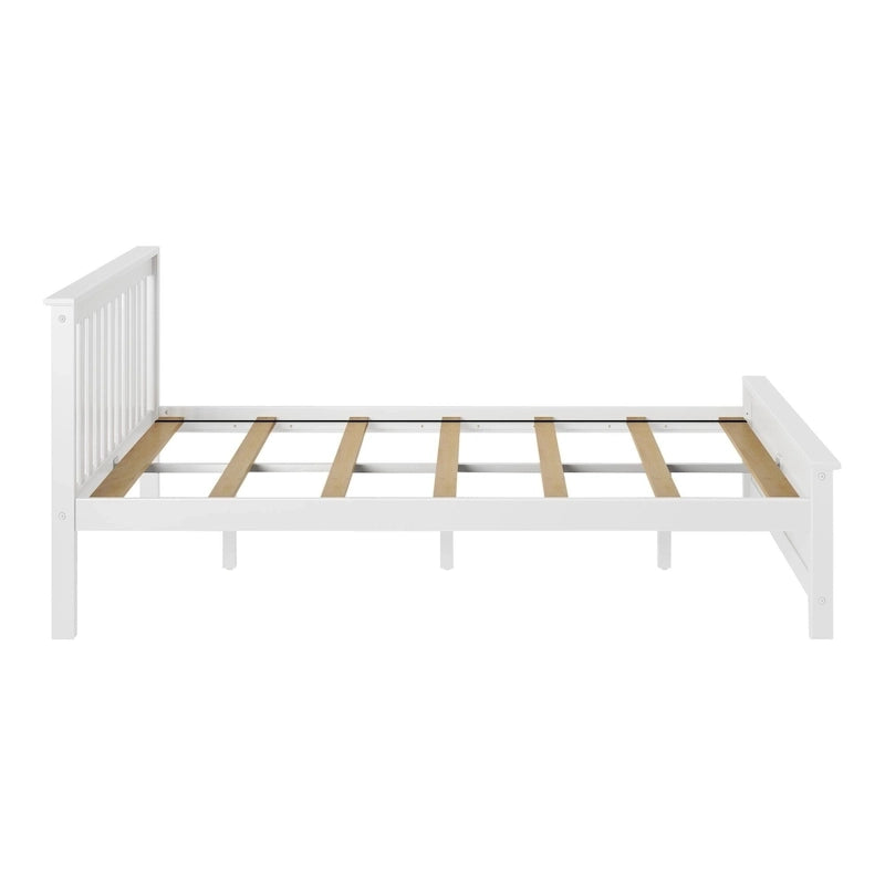 Lit plateforme Queen classique en bois véritable Plank and Beam