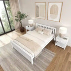 Lit plateforme Queen classique en bois véritable Plank and Beam