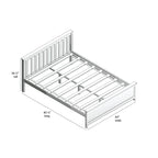 Lit plateforme Queen classique en bois véritable Plank and Beam