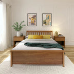 Lit plateforme Queen classique en bois véritable Plank and Beam