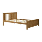 Lit plateforme Queen classique en bois véritable Plank and Beam
