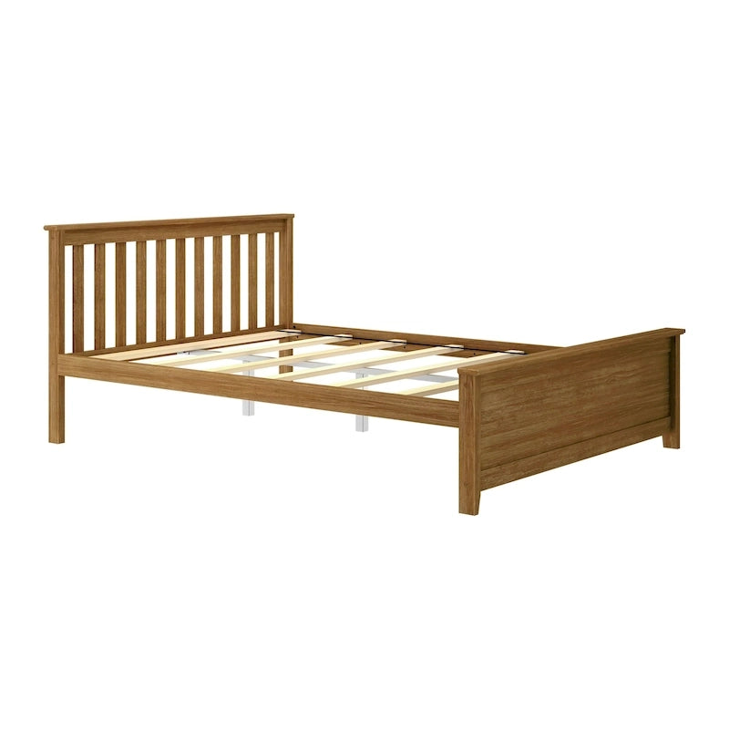 Lit plateforme Queen classique en bois véritable Plank and Beam