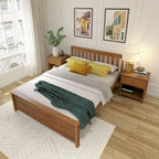 Lit plateforme Queen classique en bois véritable Plank and Beam