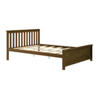 Lit plateforme Queen classique en bois véritable Plank and Beam