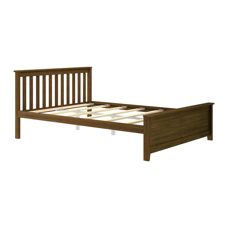 Lit plateforme Queen classique en bois véritable Plank and Beam