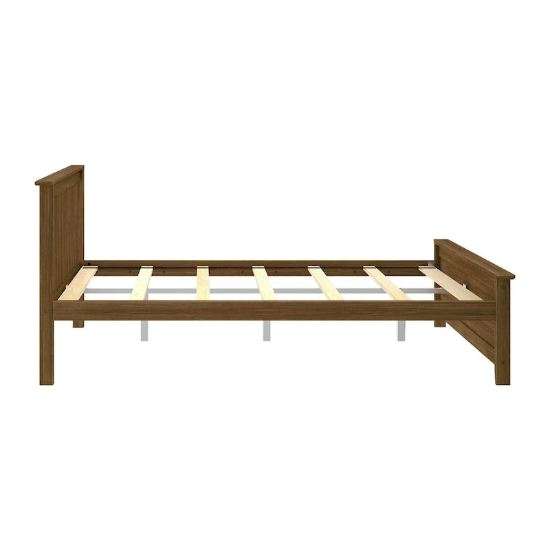 Lit plateforme Queen classique en bois véritable Plank and Beam