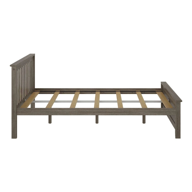 Lit plateforme Queen classique en bois véritable Plank and Beam