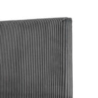 Lit plateforme moderne en velours côtelé Furniture of America, format queen, sans sommier requis