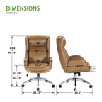 Fauteuil de bureau Blanchard en similicuir