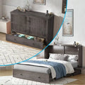 Mixoy Murphy Bed Cabinet Chest with Mattress & Storage Platform