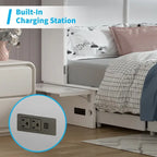 Lit escamotable Mixoy avec méridienne, matelas et plateforme de rangement