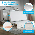 Lit escamotable Mixoy avec méridienne, matelas et plateforme de rangement