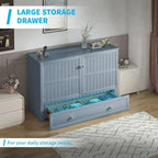 Lit escamotable Mixoy avec méridienne, matelas et plateforme de rangement