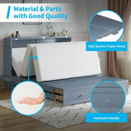 Lit escamotable Mixoy avec méridienne, matelas et plateforme de rangement
