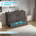 Lit escamotable Mixoy avec méridienne, matelas et plateforme de rangement