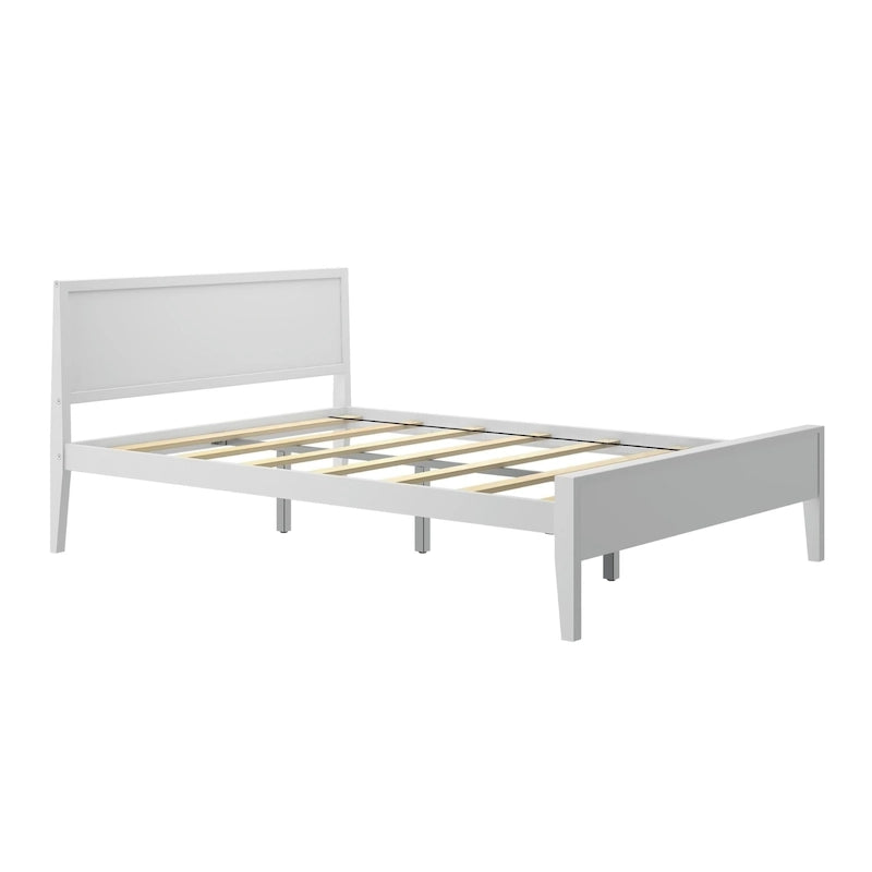 Lit Queen Size à panneaux et poutres avec tête de lit à panneaux