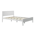 Lit Queen Size à panneaux et poutres avec tête de lit à panneaux