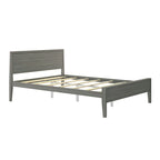 Lit Queen Size à panneaux et poutres avec tête de lit à panneaux