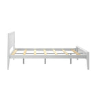 Lit Queen Size à panneaux et poutres avec tête de lit à panneaux