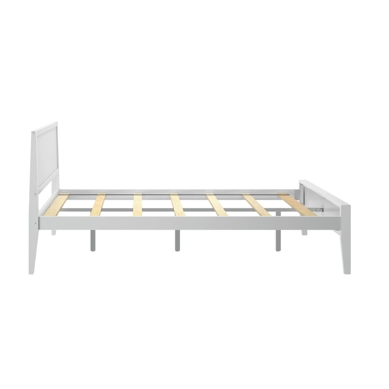 Lit Queen Size à panneaux et poutres avec tête de lit à panneaux