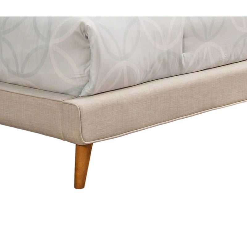Lit plateforme rembourré Alpine Britney gris clair