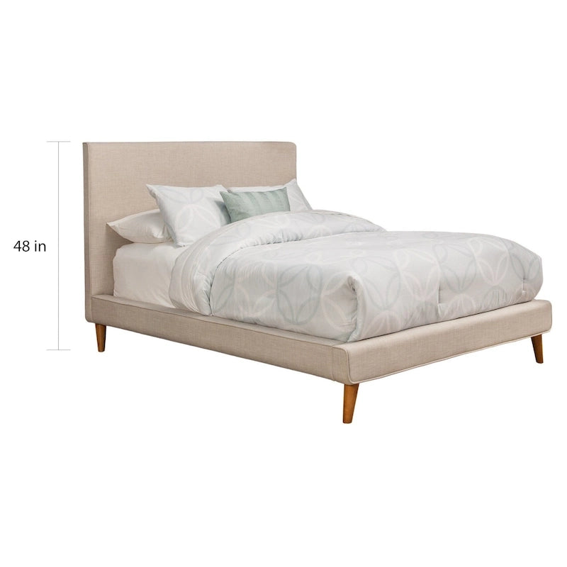 Lit plateforme rembourré Alpine Britney gris clair