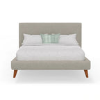 Lit plateforme rembourré Alpine Britney gris clair