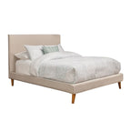 Lit plateforme rembourré Alpine Britney gris clair