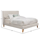 Lit plateforme rembourré Alpine Britney gris clair