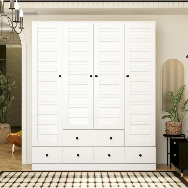 Armoire-penderie 59W Grande armoire autoportante blanche