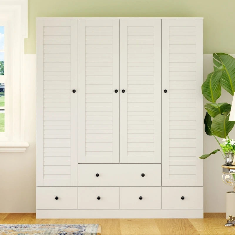 Armoire-penderie 59W Grande armoire autoportante blanche