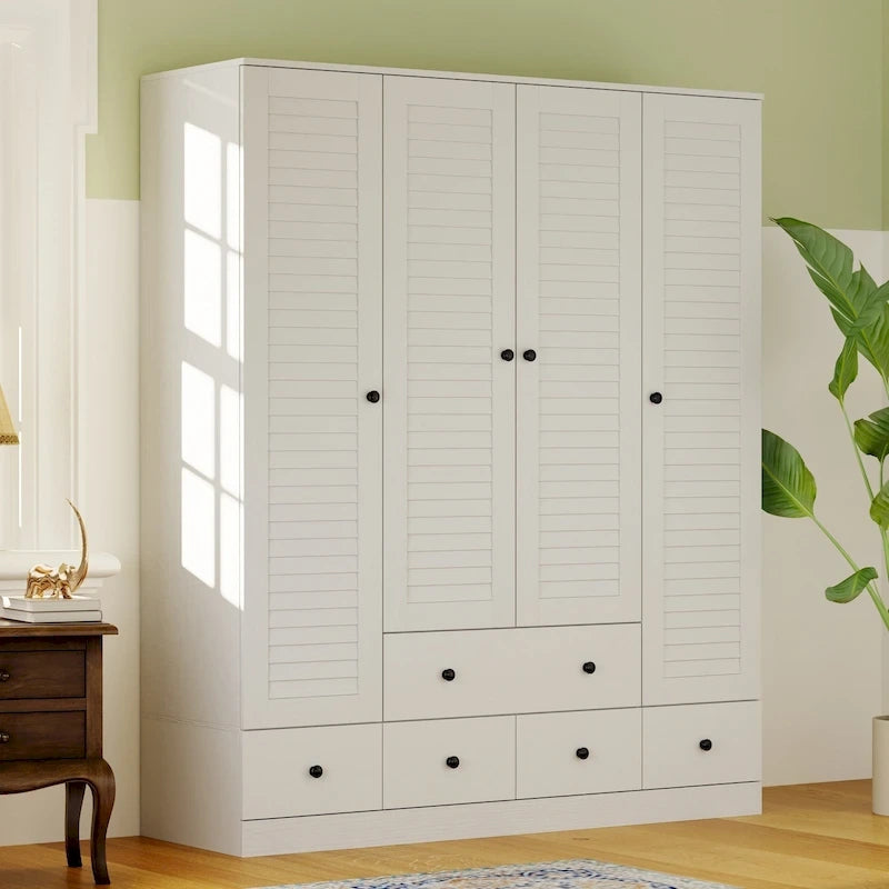 Armoire-penderie 59W Grande armoire autoportante blanche