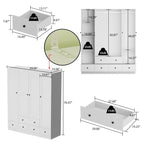 Armoire-penderie 59W Grande armoire autoportante blanche