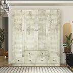 Armoire-penderie 59W Grande armoire autoportante blanche
