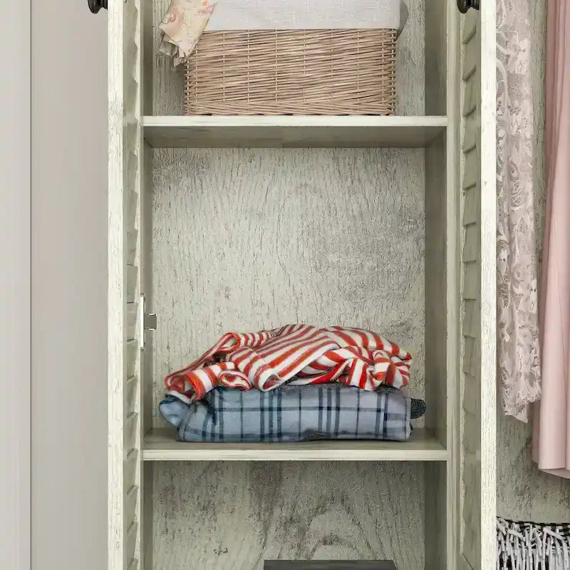 Armoire-penderie 59W Grande armoire autoportante blanche