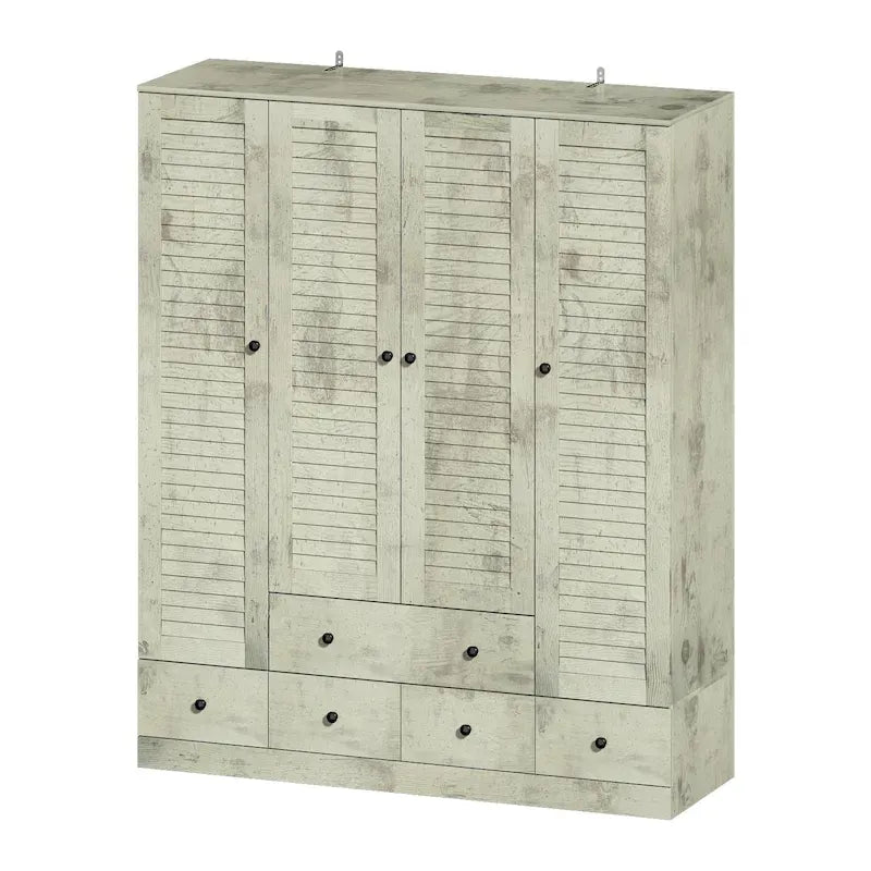 Armoire-penderie 59W Grande armoire autoportante blanche