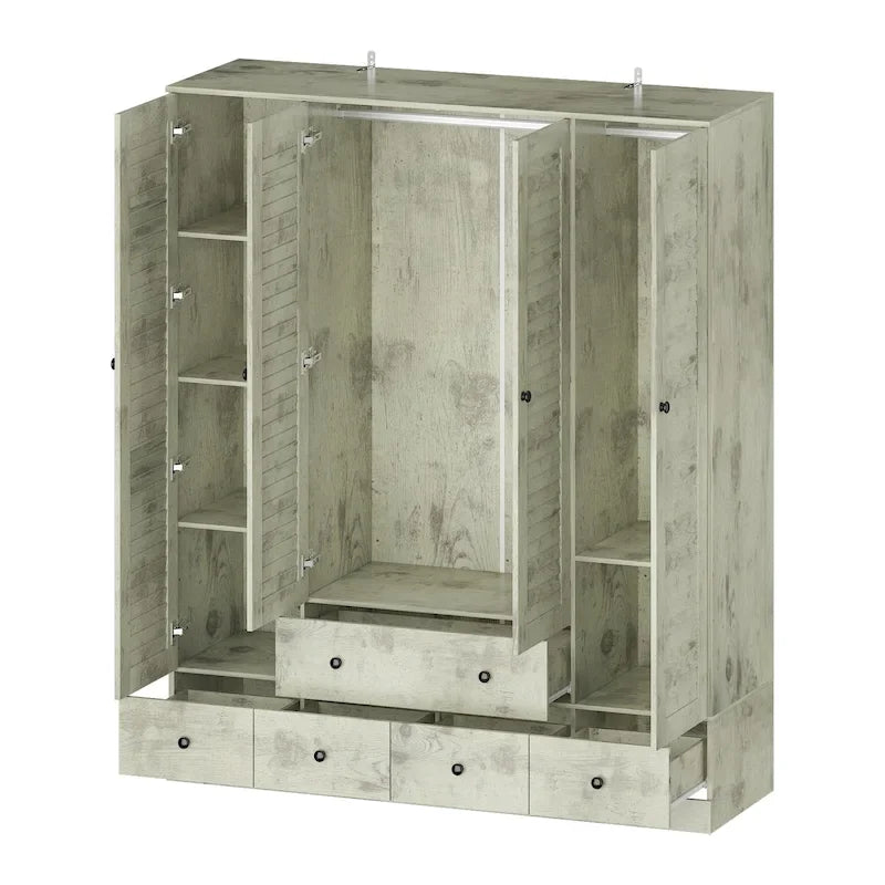 Armoire-penderie 59W Grande armoire autoportante blanche