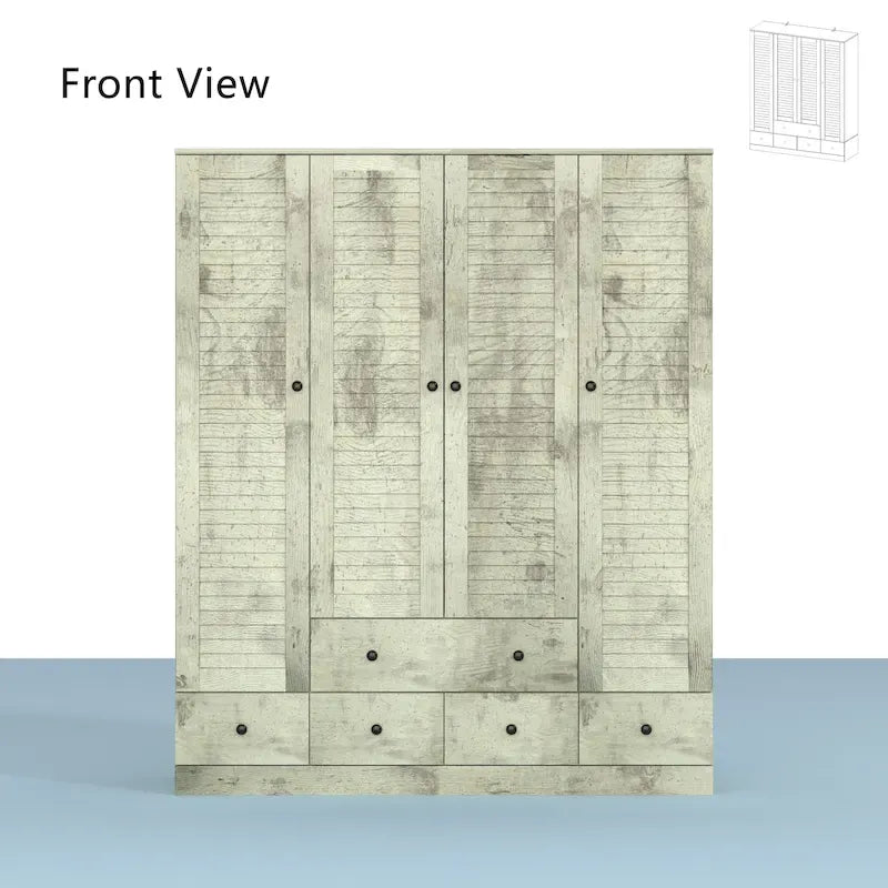 Armoire-penderie 59W Grande armoire autoportante blanche