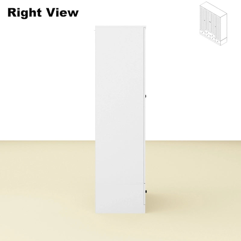 Armoire-penderie 59W Grande armoire autoportante blanche