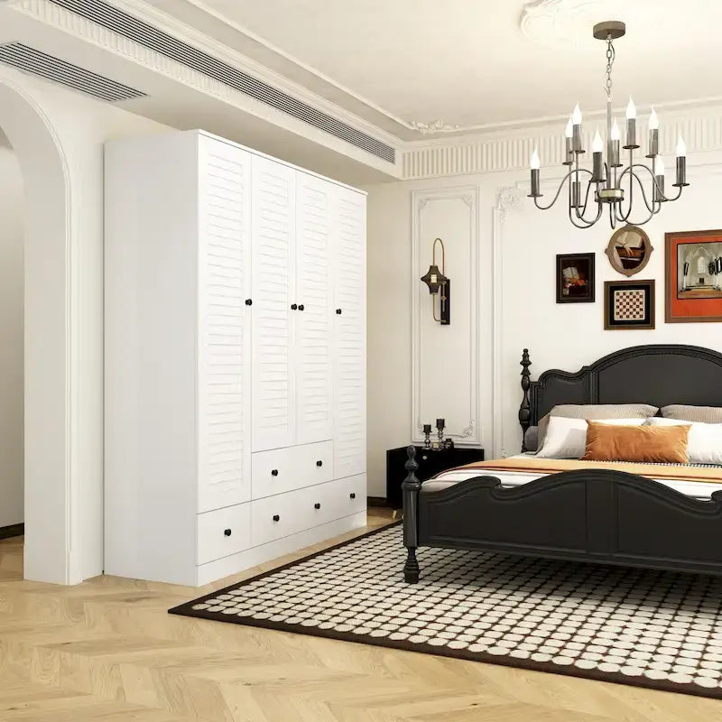 Armoire-penderie 59W Grande armoire autoportante blanche