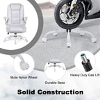 Fauteuil de bureau BOSSIN pour personnes de grande taille, ergonomique, à dossier haut, réglable en hauteur, en cuir, avec accoudoirs rembourrés et relevables.