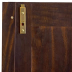 Armoire familiale 4 portes Palace Imports 100% bois massif avec poignées en métal ou en bois