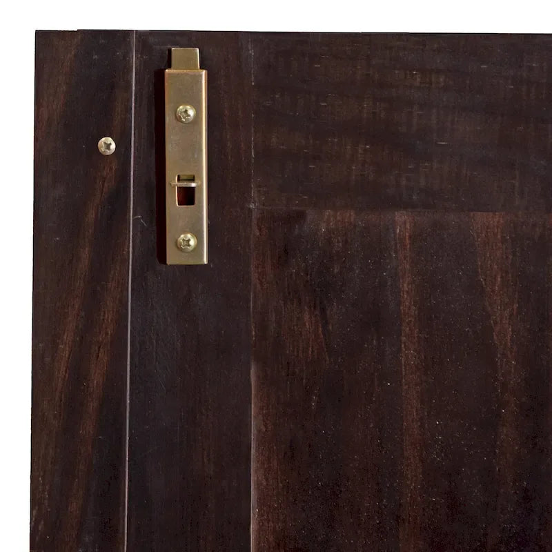 Armoire familiale 4 portes Palace Imports 100% bois massif avec poignées en métal ou en bois