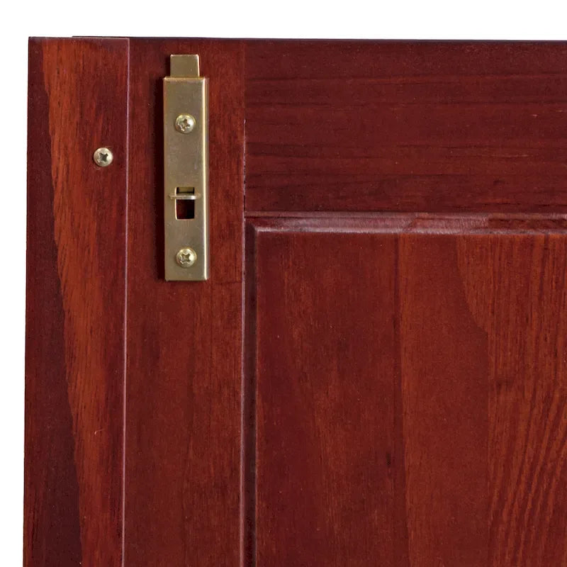 Armoire familiale 4 portes Palace Imports 100% bois massif avec poignées en métal ou en bois