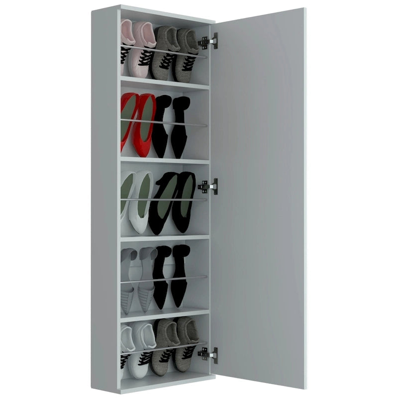 Étagère à chaussures murale Leto avec miroir - Non disponible